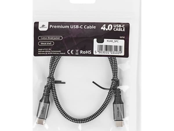 Spacetronik USB-C - USB-B 1 m USB-kabel Grå (5903031031041)