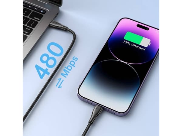Joyroom USB C - Lightning 20W Surpass Series-kabel for hurtiglading og dataoverføring 0,25 m svart (S-CL020A11)