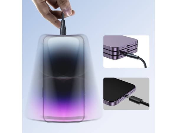 Joyroom USB C - Lightning 20W Surpass Series-kabel for hurtiglading og dataoverføring 0,25 m svart (S-CL020A11)