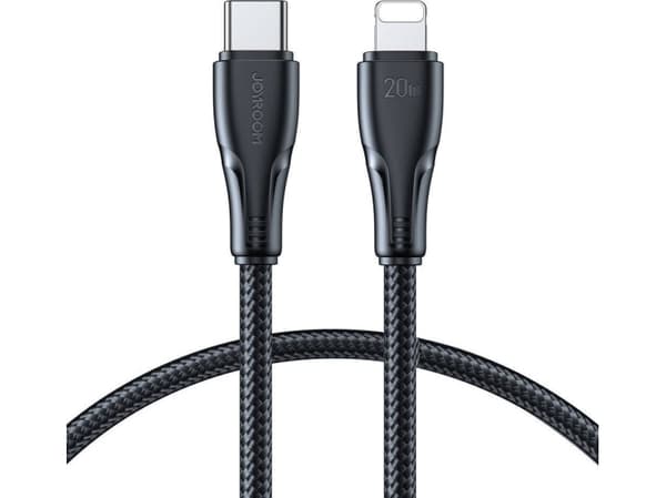 Joyroom USB C - Lightning 20W Surpass Series-kabel for hurtiglading og dataoverføring 0,25 m svart (S-CL020A11)