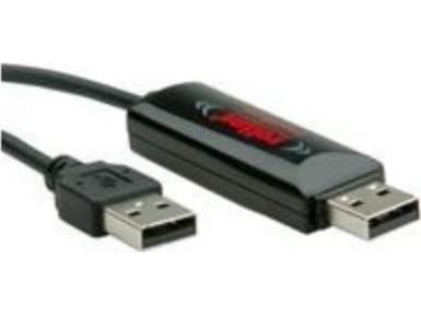 ROLINE USB 2.0 1.2m, 1.8 m, USB A, USB A, USB 2.0, uros/naaras, musta