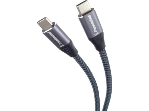 PremiumCord USB-kabel PREMIUMCORD USB 3.2 Gen 1-kabel USB-C (M/M), bomullsflätning, 1,5 m