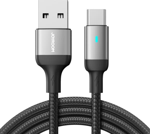 Joyroom USB-kabel Joyroom USB - USB C 3A-kabel for rask lading og dataoverføring A10 Series 1,2 m svart (S-UC027A10)