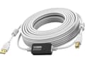 Miniatyrbilde 3 av 3: Vision White USB 2.0-kabel 10m, 10m, USB A, USB B, USB 2.0, 480 Mbit/s, hvit