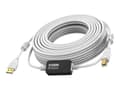 Miniatyrbilde 1 av 3: Vision White USB 2.0-kabel 10m, 10m, USB A, USB B, USB 2.0, 480 Mbit/s, hvit