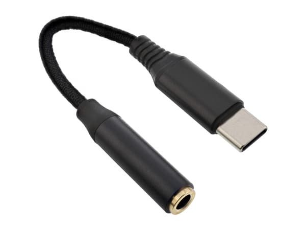 InLine 33054D, USB-C + 3.5mm, Hane/Hona, Svart, 1 styck, Låda