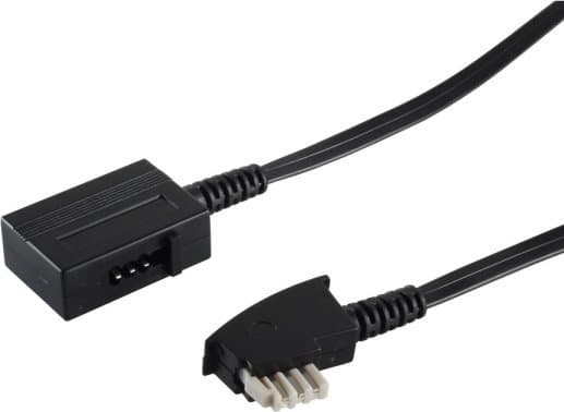 S-Impuls 70206-KOMSA, 6 m, TAE F, TAE F, Svart, Manlig kontakt, Kvinnlig kontakt