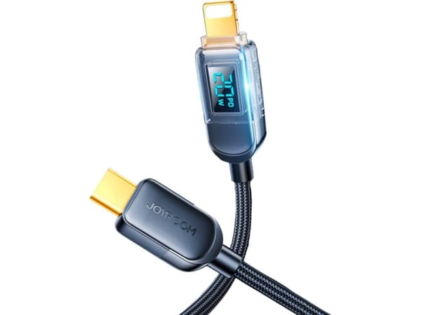 Joyroom USB cable Joyroom USB C - Lightning cable 20W with charging power display 1.2 m black (S-CL020A4)