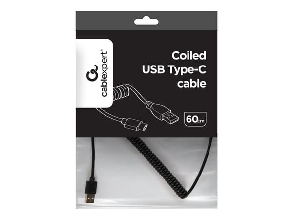 Cablexpert - USB-kabel - USB (hane) till 24 pin USB-C (hane) - USB 2.0 - 1.8 m - formpressad, lindad, guldpläterade kontakter - svart