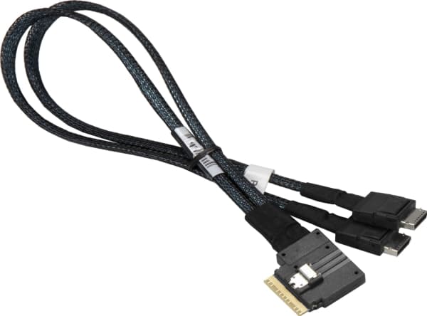 Supermicro - SATA/SAS-kabel - Slim SAS x8 venstreivinklet til Slim SAS x8 rett - 22 cm