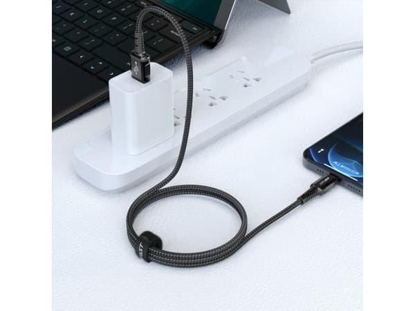 Acefast kabel MFI USB - Lightning 1,2m, 2,4A czarny (C1-02 black)