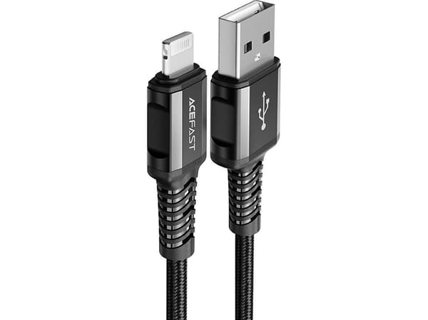 Acefast kabel MFI USB - Lightning 1,2m, 2,4A czarny (C1-02 black)