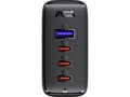 Miniatyrbild 4 av 5: Acefast Acefast GaN 3xUSB-C/1xUSB-A 100W snabbladdare svart + USB-C - USB-C 100W vinkelkabel 2m svart