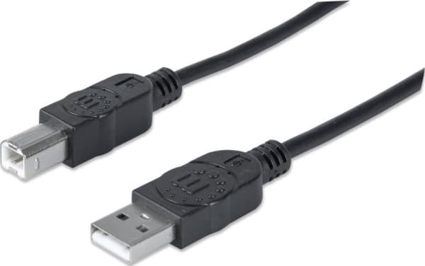 Manhattan USB-A - USB-B USB-kaapeli 1 m musta (353588)