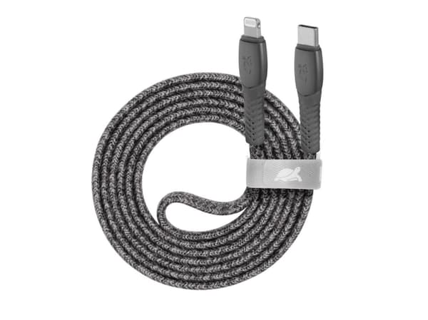 Rivacase PS6107 GR12, 1,2 m, Lightning, USB C, Hankjønn, Hankjønn, Grå