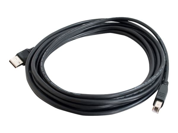 C2G 9.8ft USB A to USB B Cable - USB A to B Cable - USB 2.0 - Black - M/M - USB-kabel - USB (hane) till USB typ B (hane) - USB 2.0 - 3 m - svart