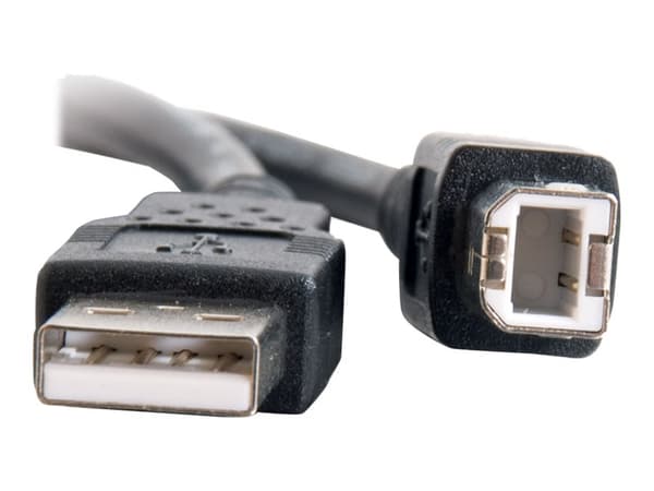 C2G 9.8ft USB A to USB B Cable - USB A to B Cable - USB 2.0 - Black - M/M - USB-kabel - USB (hane) till USB typ B (hane) - USB 2.0 - 3 m - svart