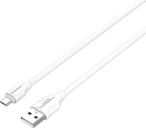 USB-kabel LDNIO USB-A - microUSB 1 m Biały (LS361 micro)
