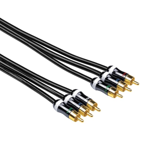 Hama Kabel 3xRCA-3xRCA Guld Svart 3m