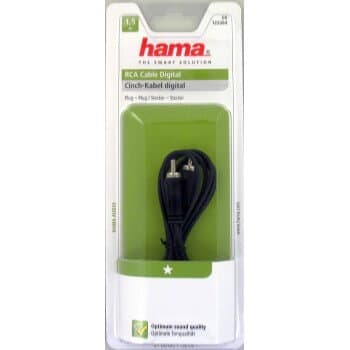 Hama Kabel Audio 1xRCA-1xRCA Svart 1.5m