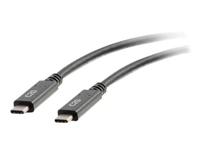 C2G 0.9m (3ft) USB C Cable - USB 3.1 (3A) - M/M USB Type C Cable - Black - USB-kabel - 24 pin USB-C (hane) till 24 pin USB-C (hane) - USB 3.1 Gen 1 -