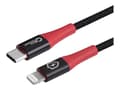 Pikkukuva 4 / 5: MicroConnect - Lightning-kaapeli - 24-nastainen USB-C-uros Lightning-uros - 1,5 m - kaksoissuojattu - musta, punainen - turvallinen lataus, datan est