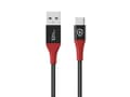 Miniatyrbilde 5 av 5: MicroConnect - USB-kabel - USB (hann) til 24 pin USB-C (hann) - 5 V - 3 A - 1.5 m - Safe Charge, Data Blocker - svart, rød