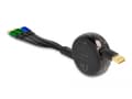 Miniatyrbild 3 av 5: Delock - USB-kabel - USB (hane) till mikro-USB typ B, 24 pin USB-C (hane) - USB 2.0 - 10 V - 3 A - 1.13 m - indragbar, platt, up to 480 Mbps - svart