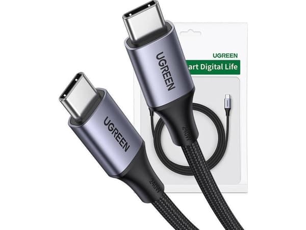 USB-C till USB-C-kabel UGREEN 15311, 1 m (grå)