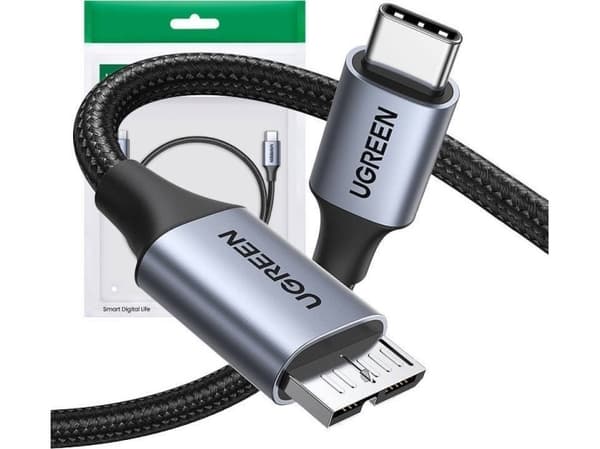 UGREEN 15232 USB-C til mikro-USB-kabel, 1m (mellomgrå)