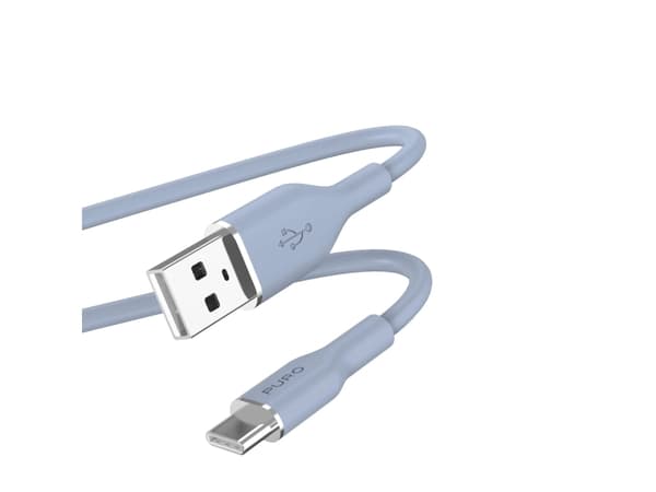 Puro USB Cable PURO ICON Soft Cable USB-C/USB-A 1.5m (Powder Blue)