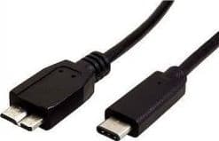 ROLINE 11.02.9005, 0,5 m, USB C, Micro-USB B, USB 3.2 Gen 1 (3.1 Gen 1), 5000 Mbit/s, Sort