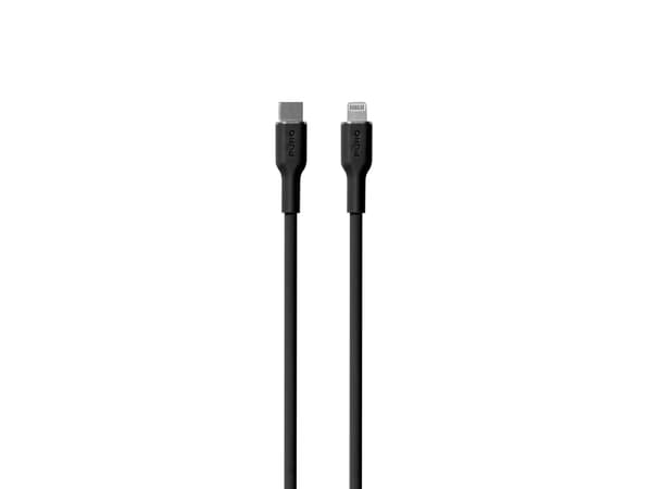 PURO PUCAPLTUSBCICONBLK, 1,5 m, USB C, Lightning, Hankjønn, Hankjønn, Sort