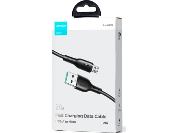 Joyroom USB-kaapeli USB - micro USB 2.4A 2m Joyroom S-UM018A13 - musta