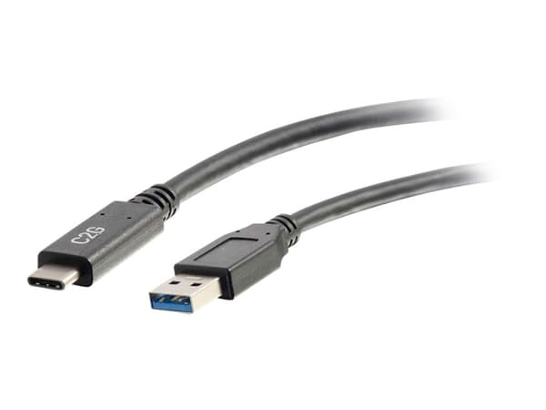 C2G 6ft USB C till USB A kabel - USB 3.2 - 5Gbps - M/M - USB-kabel - USB Typ A (han) till 24 pin USB-C (han) - USB 3.1 - 30 V - 3 A - 1,83 m - sort