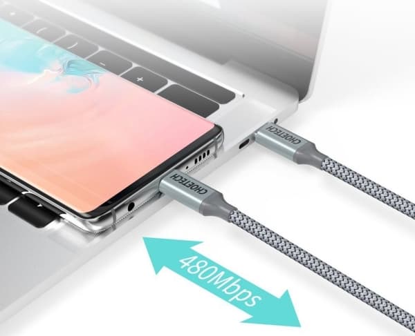 Choetech USB-C - USB-C 1,8 m USB-kabel Silver (6971824973099)