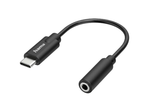 Hama 00200318, Musta, USB C, 3.5mm, Uros, Naaras, Suora