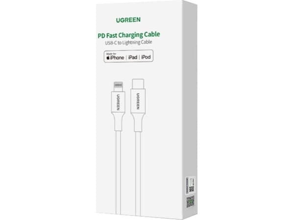 Ugreen 60760, 1,5 m, Lightning, USB C, Hankjønn, Hankjønn, Sort