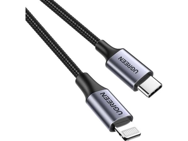 Ugreen 60760, 1,5 m, Lightning, USB C, Hankjønn, Hankjønn, Sort