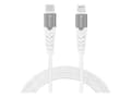 Miniatyrbilde 3 av 5: Sandberg - Lightning-kabel - 24 pin USB-C hann til Lightning hann - 2 m - MFI-sertifisert - hvit - USB Power Delivery