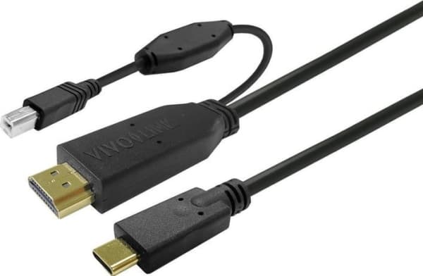 Vivolink PROUSBCHDMIUSBB5, 5 m, USB C, USB 3.2 Gen 1 (3.1 Gen 1), 5000 Mbit/s, svart