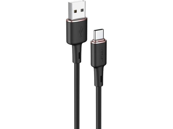 Acefast USB-A - USB-C 1,2 m USB-kabel Svart (6974316280767)