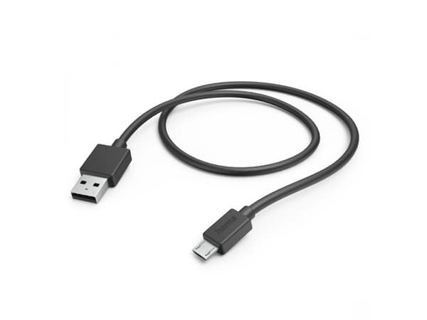 Hama 00201584, 1 m, Micro-USB A, USB A, USB 2.0, 480 Mbit/s, Sort