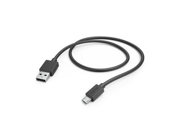 Hama 00201584, 1 m, Micro-USB A, USB A, USB 2.0, 480 Mbit/s, Sort