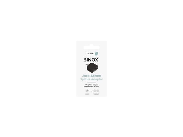 Sinox mini jack hovedtelefon splitter. Sort