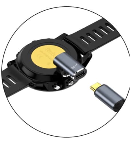Laddningsadapter med USB-C till Garmin-klockor - Sida
