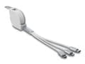 Pikkukuva 3 / 4: DeLOCK 85844, 0,98 m, Micro-USB B, 2 x Micro-USB B/Lightning, USB 2.0, Hopea, Valkoinen