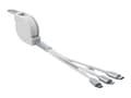 Pikkukuva 2 / 4: DeLOCK 85844, 0,98 m, Micro-USB B, 2 x Micro-USB B/Lightning, USB 2.0, Hopea, Valkoinen