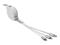 Pikkukuva 1 / 4: DeLOCK 85844, 0,98 m, Micro-USB B, 2 x Micro-USB B/Lightning, USB 2.0, Hopea, Valkoinen