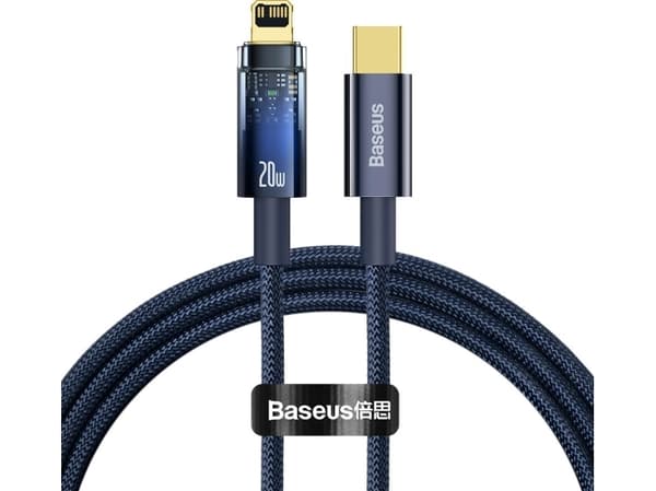 Baseus Explorer,USB-C to Lightning Cable, 20W, 1m (Blue)
